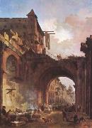 ROBERT, Hubert The Porta Octavia in Rome (mk08) painting
